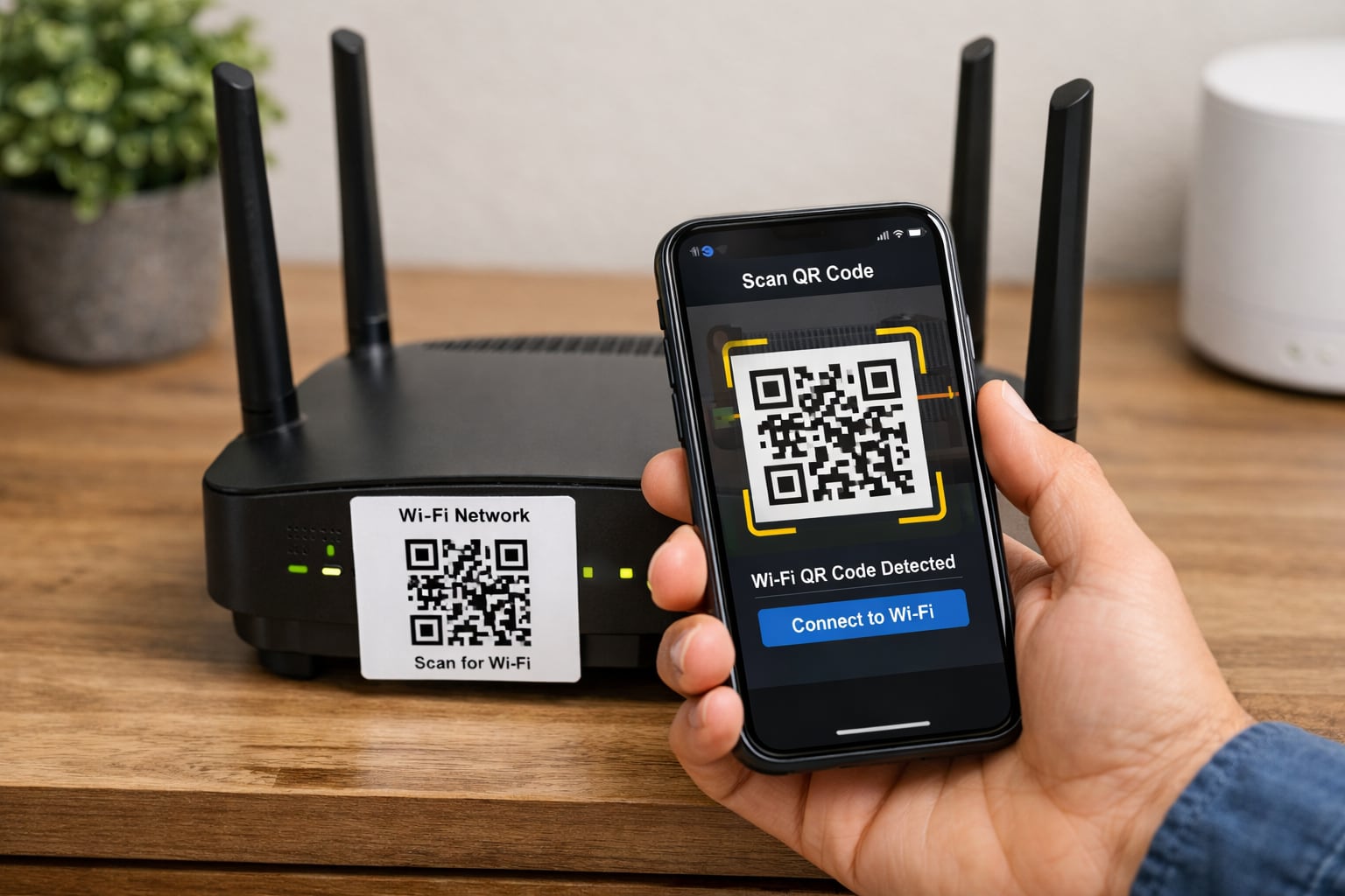 La función para escanear un código QR de WiFi está disponible en iOS y Android sin necesidad de instalar aplicaciones adicionales en la mayoría de los casos. (Imagen Ilustrativa Infobae)
