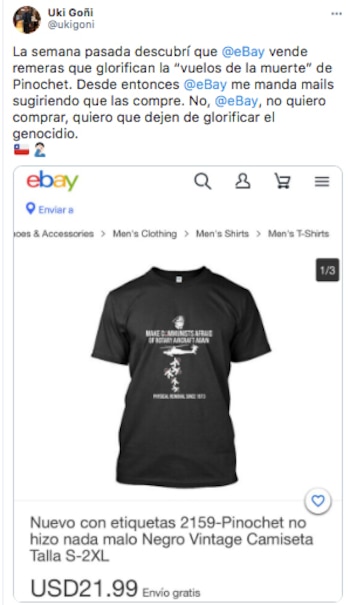 La denuncia en Twitter sobre