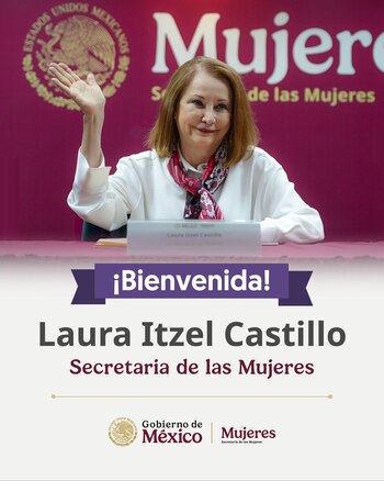 Al fin, Laura Itzel Castillo Juárez asume el cargo de la Secretaría de las Mujeres.
Crédito: X / @mujeresgobmx