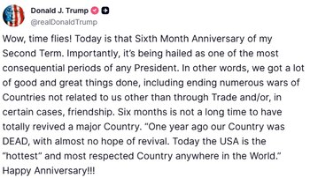 El posteo de Trump para