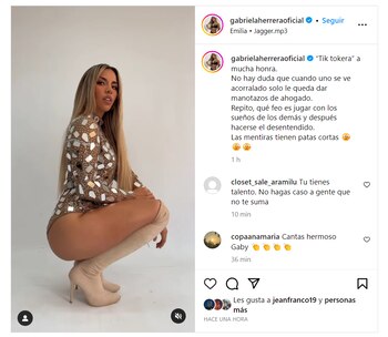 Gabriela Herrera respondió a Sergio George. (Instagram)