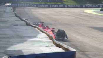 El piloto de Ferrari salió