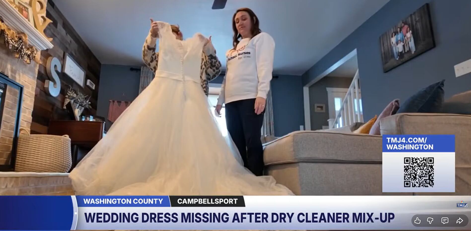 El hallazgo se produjo en el momento que la madre de la menor quiso que la niña se pusiera el traje que había sido resguardado para tal fin. (Captura de video TMJ4)