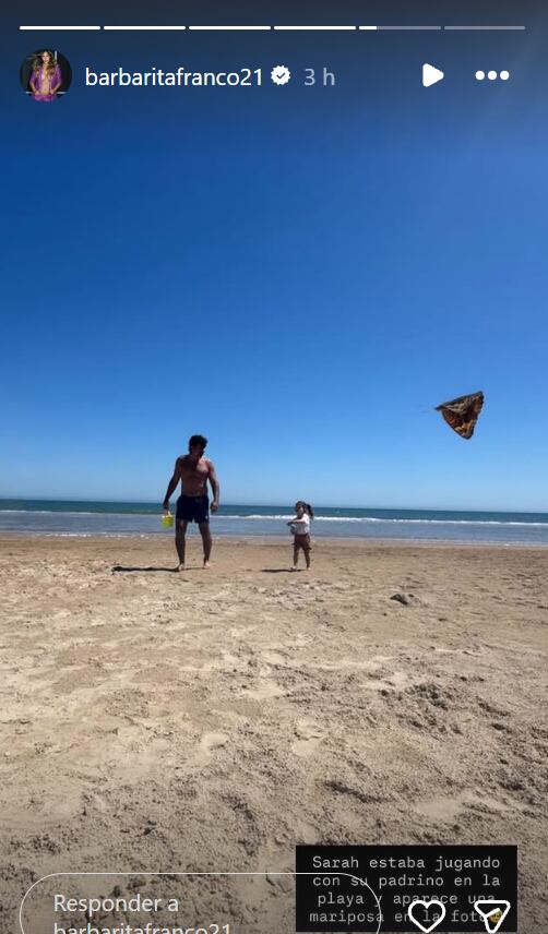 La tierna postal de Sarah con su padrino (Instagram)