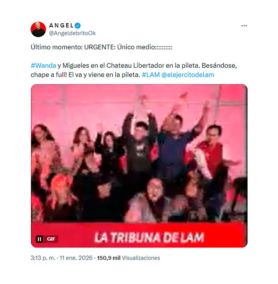 Las imágenes de Wanda Nara y Migueles besándose surgieron horas después de que la empresaria anunciara su separación pública