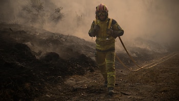 Más de un millar de bomberos combaten el incendio de Vouzela (Portugal)