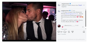 18 años de casados de Eliana Guercio y Sergio Romero
