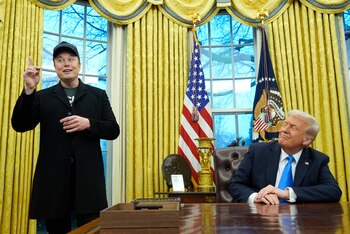 El presidente Donald Trump y Elon Musk en el Despacho Oval de la Casa Blanca (Foto/Alex Brandon)