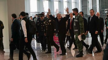 López Obrador durante recorrido por