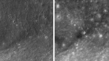 Así cambió la Luna tras el impacto del cohete: un satélite captó el antes y después