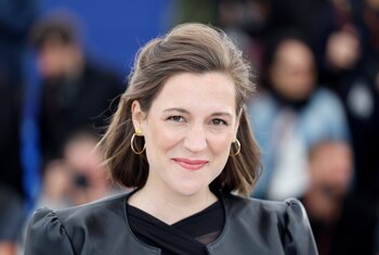 Carla Simón durante la presentación