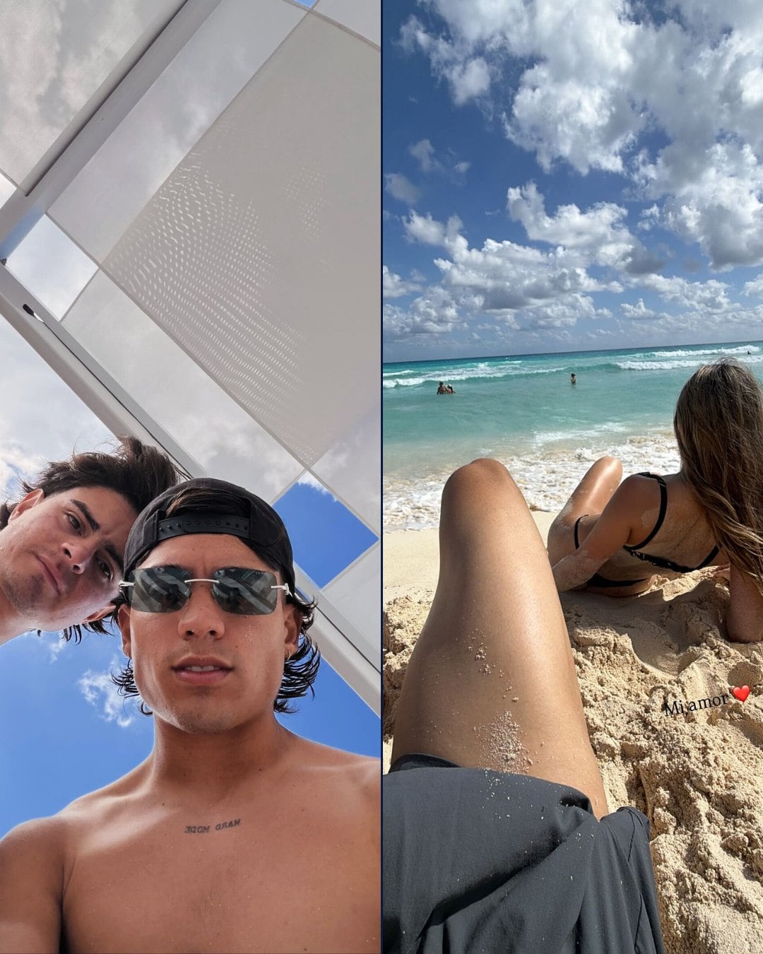 El Changuito Zeballos, junto a su esposa y amigos en Miami