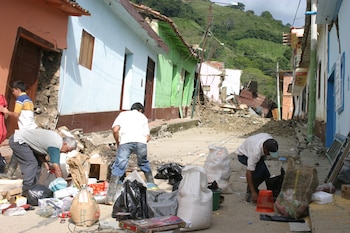 Según datos del Fondo de Adaptación, la destrucción provocada por el deslizamiento en Gramalote (Norte de Santander) en el año 2010 demandó un costo de 488.000 millones de pesos de la época. Conforme al texto fuente, esta cifra equivalía al 0,06% del PIB correspondiente a ese período - crédito Colprensa/La Opinión