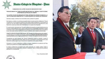 A la izquierda, comunicado del