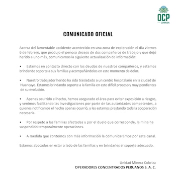 Dos trabajadores fallecieron por asfixia