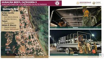 Zonas donde hay evacuación de