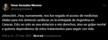 La denuncia de Omar González