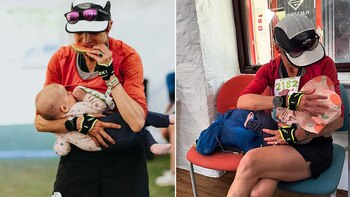 Corrió 100 kilómetros, amamantó a