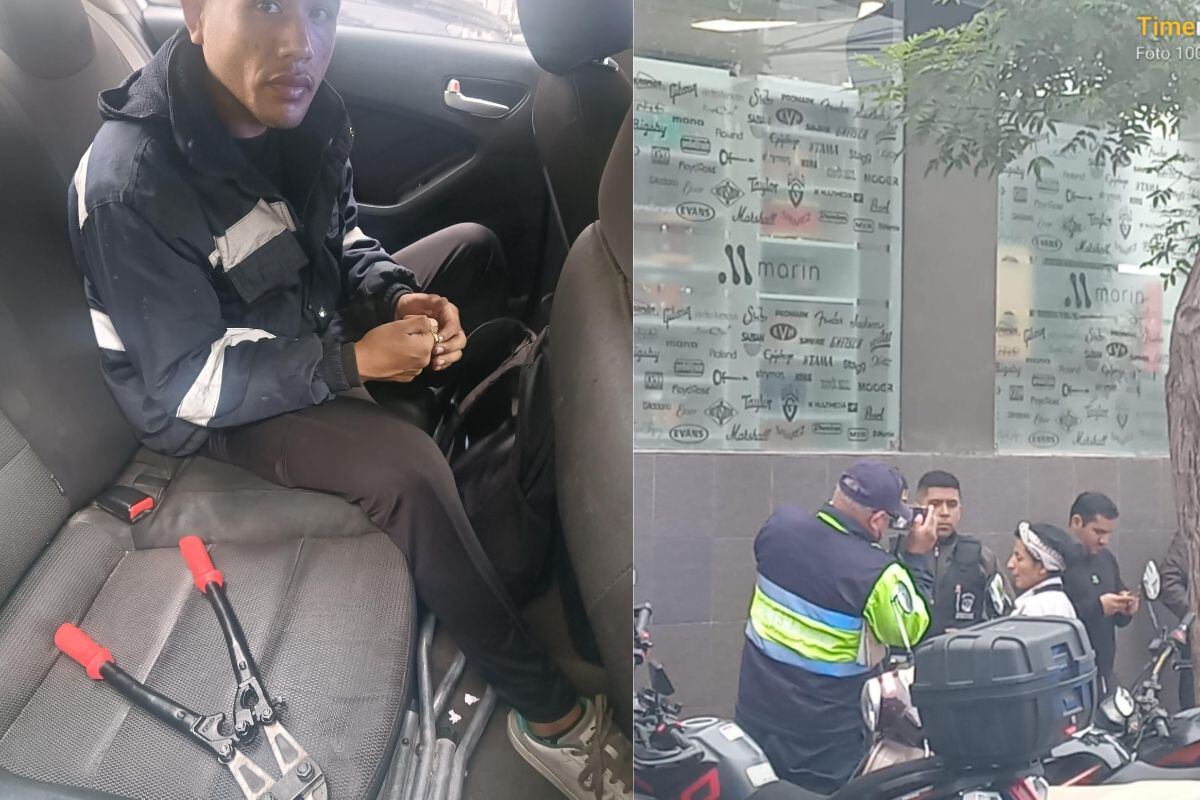Sujeto con muletas roba una bicicleta, pero es capturado por la PNP y serenos de Miraflores