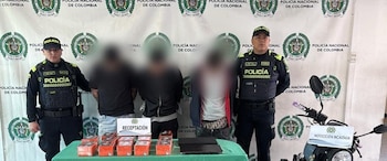 Los tres capturados en Kennedy quedaron a disposición de la Fiscalía General de la Nación por receptación - crédito Mebog