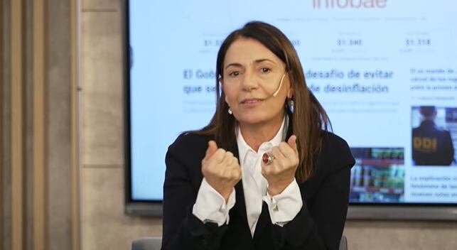 Verónica Cangemi, cantante soprano del Teatro Colón, en los estudios de Infobae en Vivo.