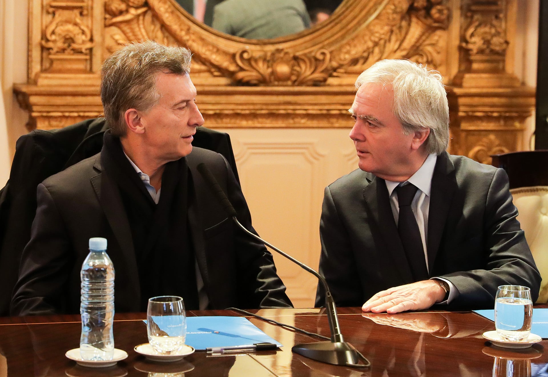 Mauricio Macri y Federico Pinedo en Casa Rosada