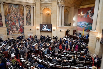 El Senado y la Cámara de Representantes adelantaron la sesión conjunta en la que se definió la nueva composición del CNE. - crédito @CNE_COLOMBIA/X