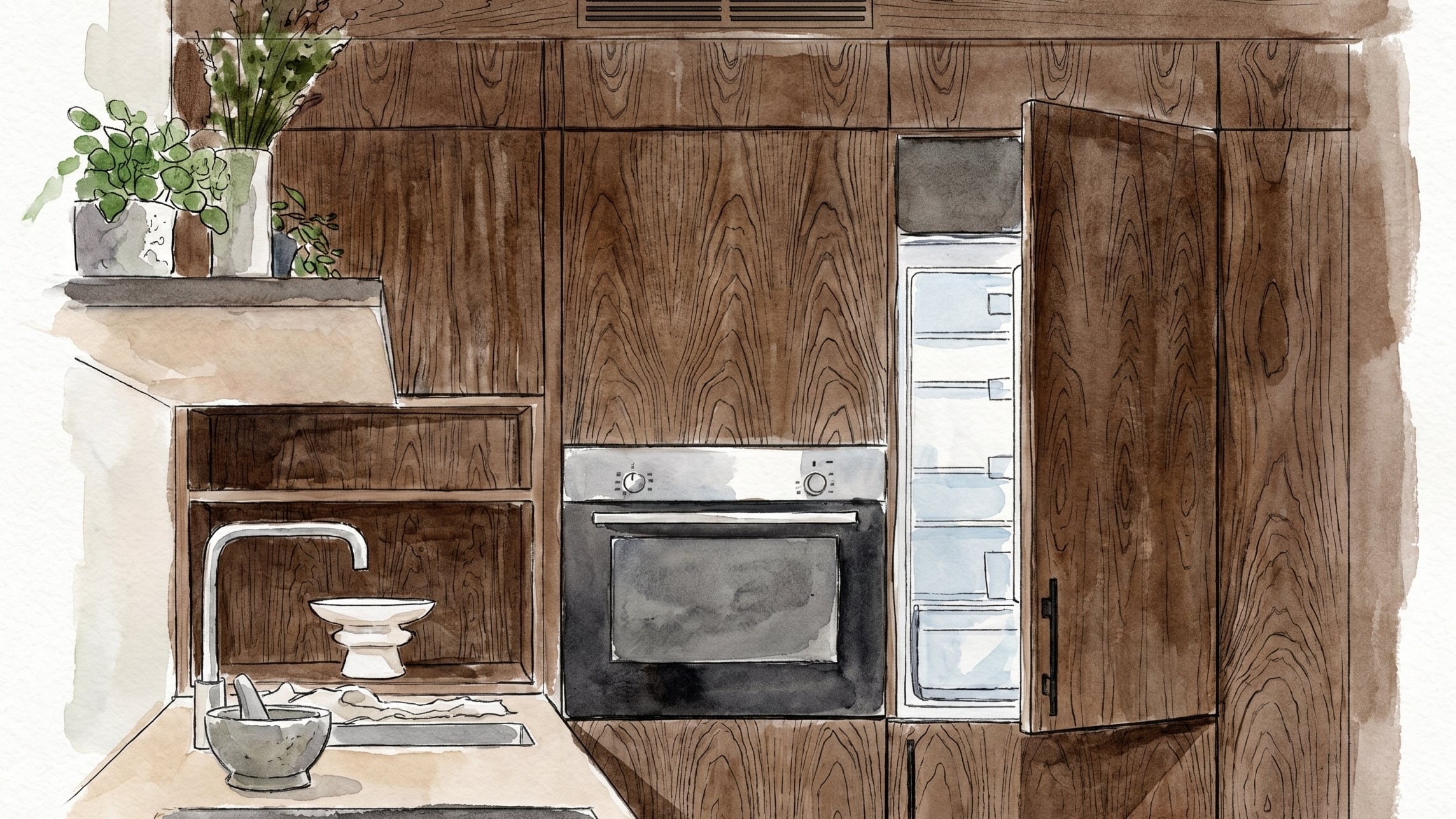 La integración de electrodomésticos inteligentes redefine el concepto de cocina moderna y funcional. (Imagen Ilustrativa Infobae)