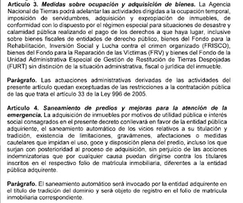 La Agencia Nacional de Tierras