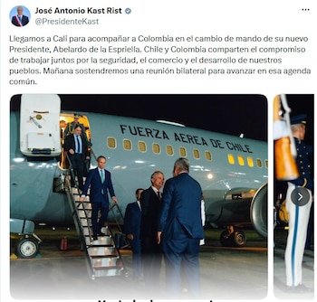 El mandatario chileno ya había confirmado por la misma vía su llegada a la ciudad sede de la ceremonia - crédito @PresidenteKast/X