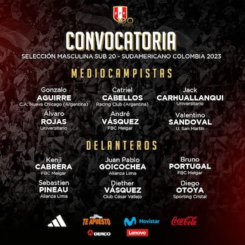 Volantes y delanteros convocados para