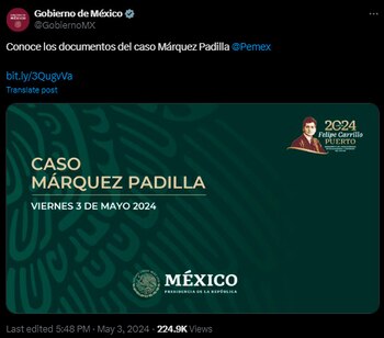 El gobierno de AMLO publicó