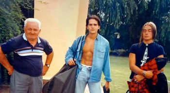 Christian Sancho, su abuelo Ernesto