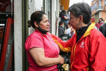 La alcaldesa de Bogotá, Claudia