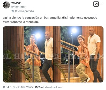 Sasha fue visto paseando al