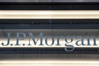 FILE PHOTO: A J.P. Morgan logo is seen in New York City, U.S. January 10, 2017. REUTERS/Stephanie Keith/File Photo
