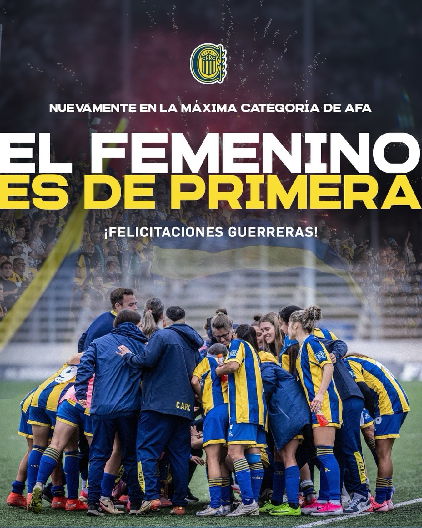 Las Guerreras sentenciaron su regreso a la máxima categoría como líder de la Zona B (@rcentralfem)
