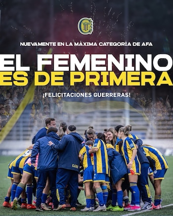 Las Guerreras sentenciaron su regreso a la máxima categoría como líder de la Zona B (@rcentralfem)