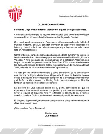 El argentino tendrá una nueva