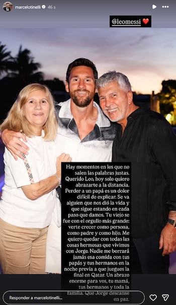 La despedida de Marcelo Tinelli a Lionel Messi