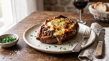Boniato gratinado relleno de carne: una receta al horno sencilla, saciante y con un toque dulce que es perfecta para preparar en otoño