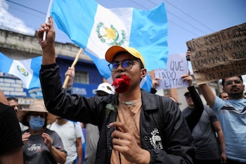 Protesta en Ciudad de Guatemala