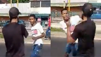 Los dos hombres se enfrentaron