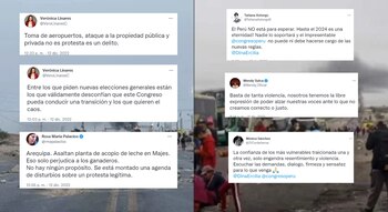 Reacciones de las figuras de TV en Twitter.