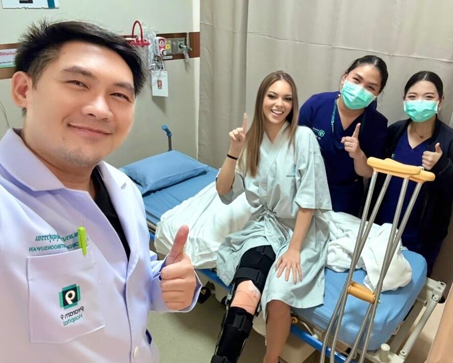 ‘Miss Grand International 2025: Flavia López se lesiona durante ensayos y deberá usar muletas. IG