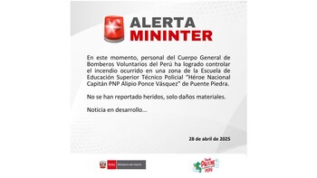 Comunicado del Mininter sobre el