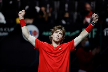 El tenista ruso Andrey Rublev