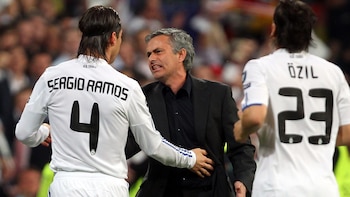 Mourinho y Sergio Ramos real madrid 1920