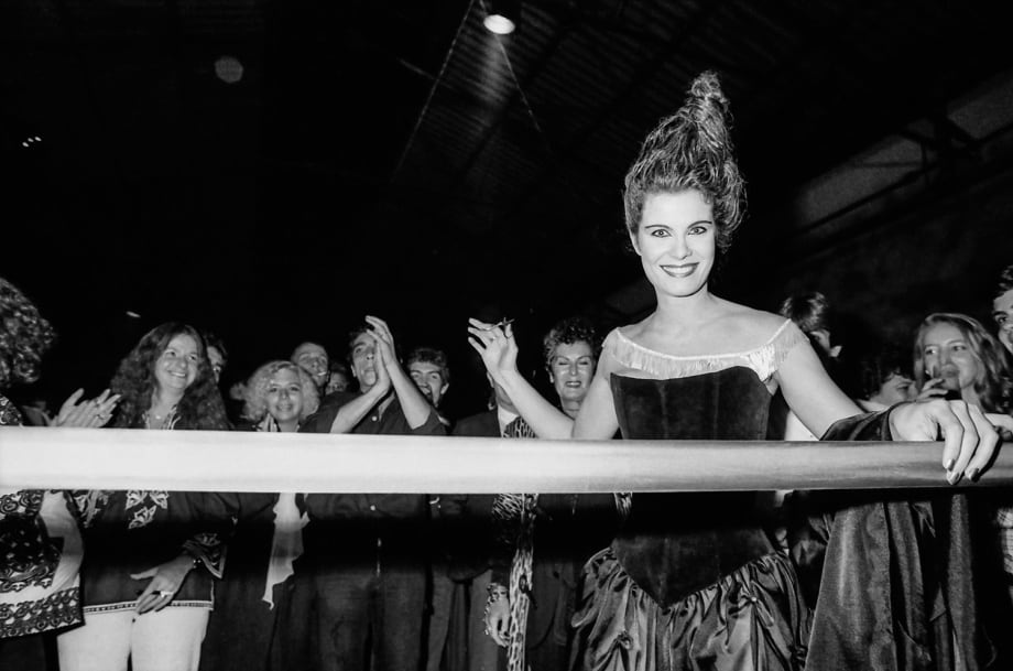 Katja Alemann en la inauguración del legendario Cemento