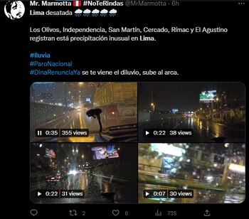 Inusual lluvia se registró en